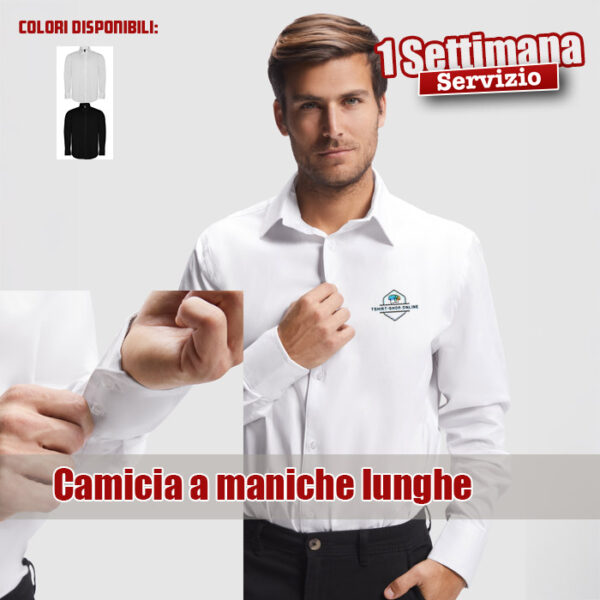 Camicia Uomo manica lunga cotone