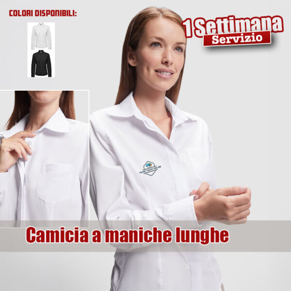 Camicia Donna manica lunga poliestere